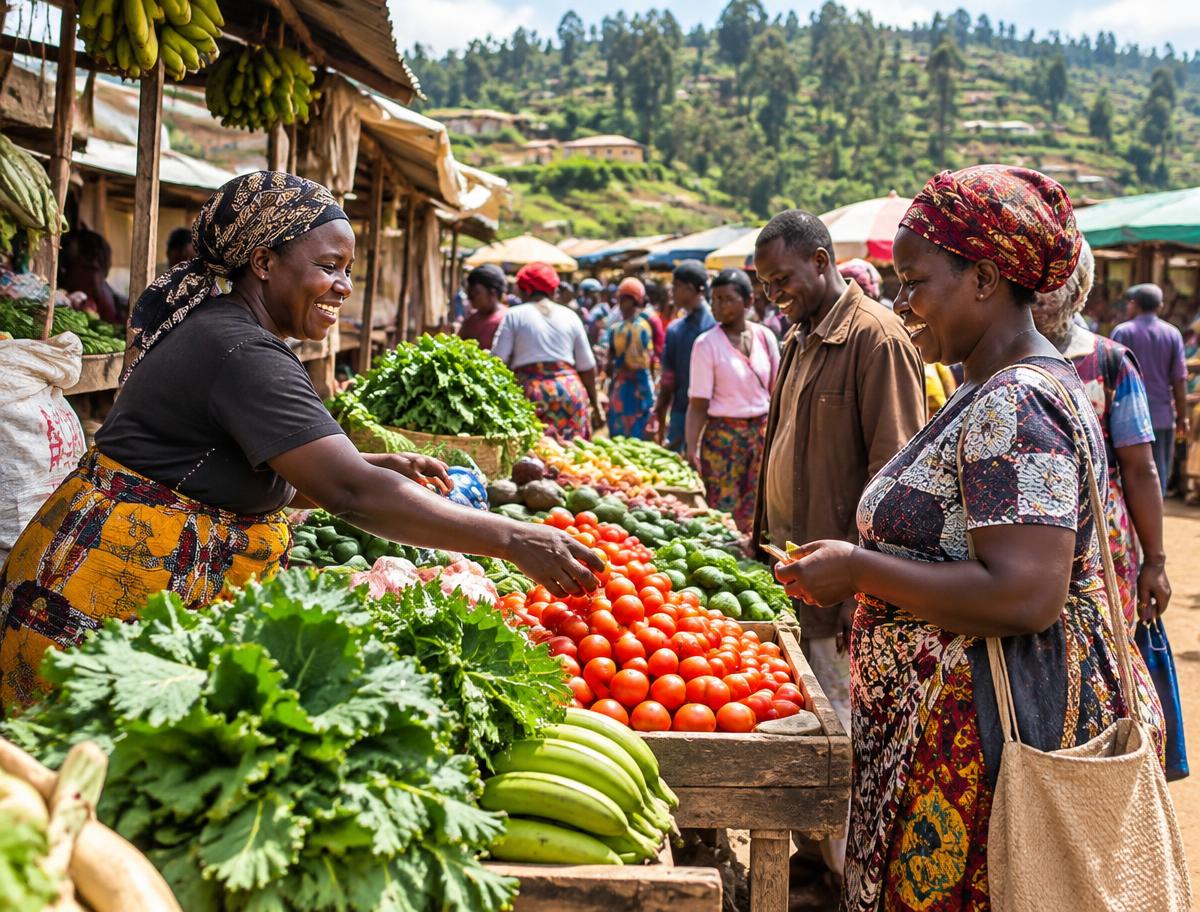 Illustrative image of a Kenyan community market